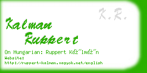 kalman ruppert business card